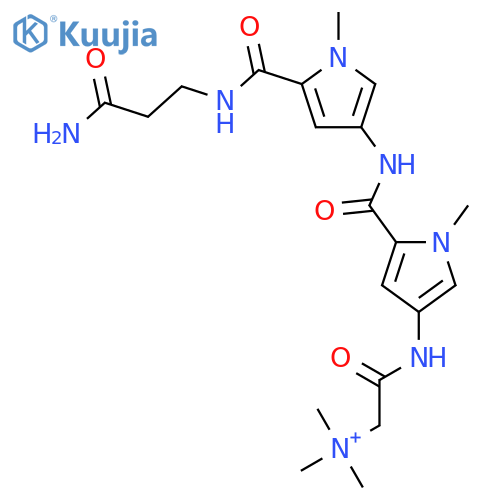 Ethanaminium,2-[[5-[[[5-[[(3-amino-3-oxopropyl)amino]carbonyl]-1-methyl-1H-pyrrol-3-yl]amino]carbonyl]-1-methyl-1H-pyrrol-3-yl]amino]-N,N,N-trimethyl-2-oxo-,chloride (1:1) structure