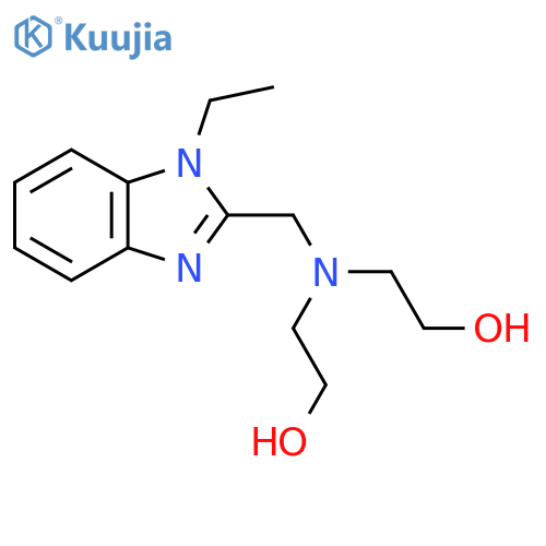 2-{[(1-ethyl-1H-1,3-benzodiazol-2-yl)methyl](2-hydroxyethyl)amino}ethan-1-ol structure