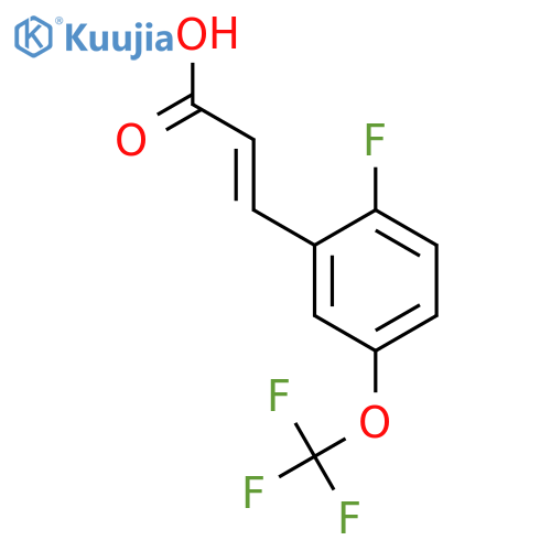 2-FLUORO-5-(TRIFLUOROMETHOXY)CINNAMIC ACID structure