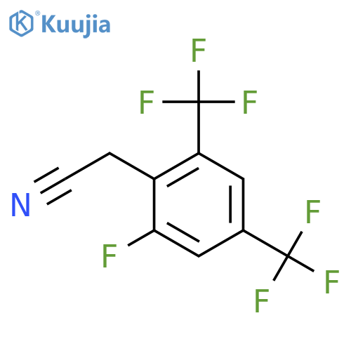2-Fluoro-4,6-bis(trifluoromethyl)phenylacetonitrile structure