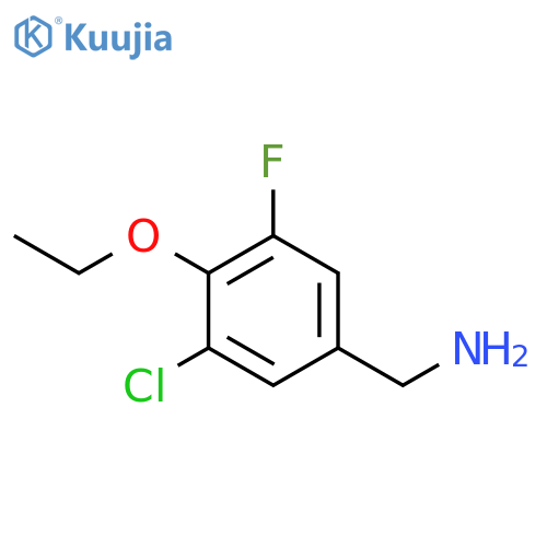 3-Chloro-4-ethoxy-5-fluorobenzylamine structure