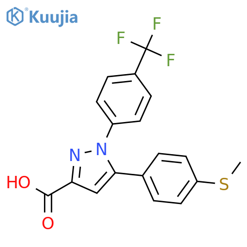 5-(4-Methylsulfanyl-phenyl)-1-(4-trifluoromethyl-phenyl)-1H-pyrazole-3-carboxylic Acid structure