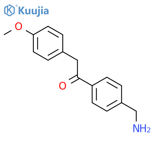 1-(4-Aminomethyl-phenyl)-2-(4-methoxy-phenyl)-ethanone structure