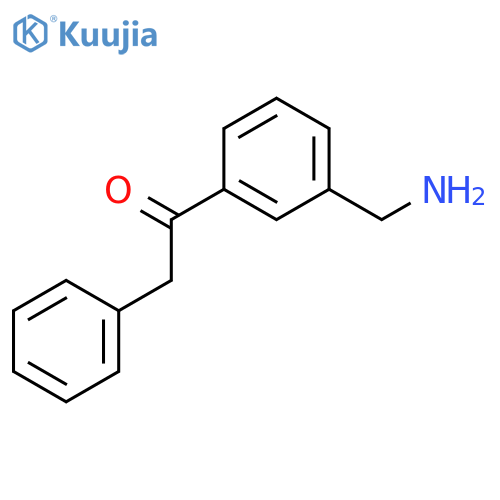 1-[3-(aminomethyl)phenyl]-2-phenylethanone structure