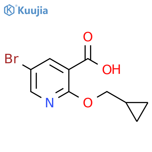 5-bromo-2-(cyclopropylmethoxy)pyridine-3-carboxylic acid structure