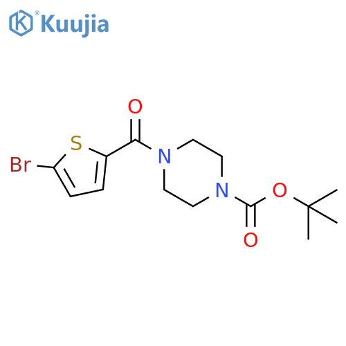 tert-Butyl 4-(5-Bromo-2-thienyl)carbonyltetrahydro-1(2H)-pyrazinecarboxylate structure