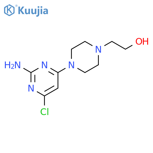 2-4-(2-Amino-6-chloro-4-pyrimidinyl)piperazino-1-ethanol structure