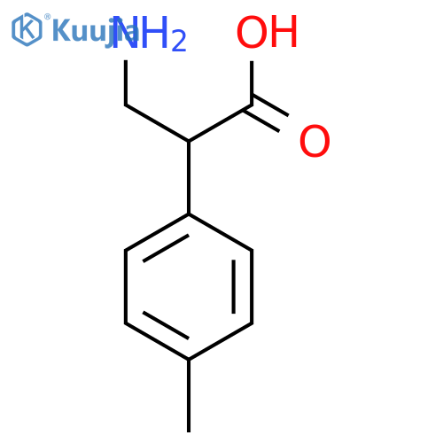 3-amino-2-(4-methylphenyl)propanoic acid structure
