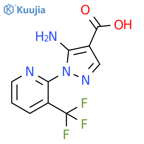 1H-Pyrazole-4-carboxylic acid, 5-amino-1-[3-(trifluoromethyl)-2-pyridinyl]- structure