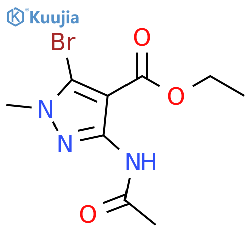 ethyl 3-acetamido-5-bromo-1-methylpyrazole-4-carboxylate structure