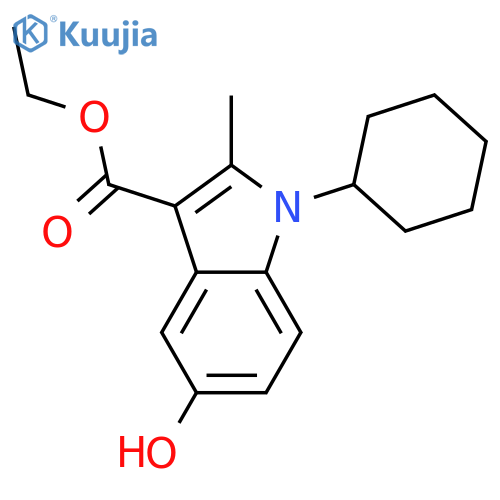 Ethyl 1-cyclohexyl-5-hydroxy-2-methyl-1H-indole-3-carboxylate structure