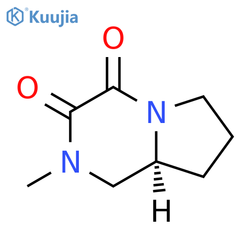 (8aS)-hexahydro-2-methyl-Pyrrolo[1,2-a]pyrazine-3,4-dione structure
