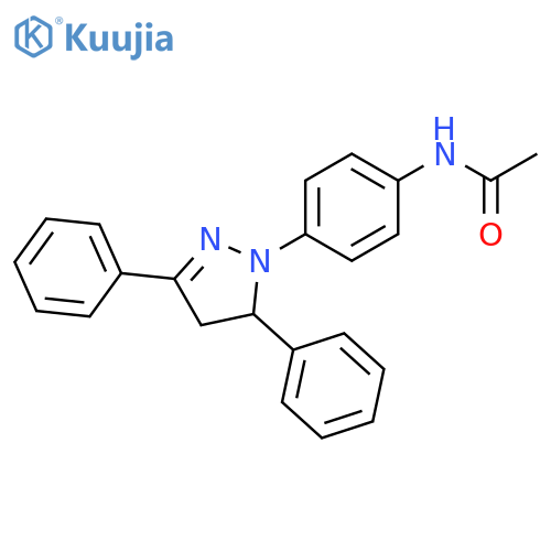 Acetamide, N-[4-(4,5-dihydro-3,5-diphenyl-1H-pyrazol-1-yl)phenyl]- structure