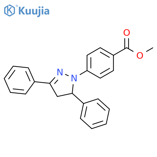 Benzoic acid, 4-(4,5-dihydro-3,5-diphenyl-1H-pyrazol-1-yl)-, methylester structure