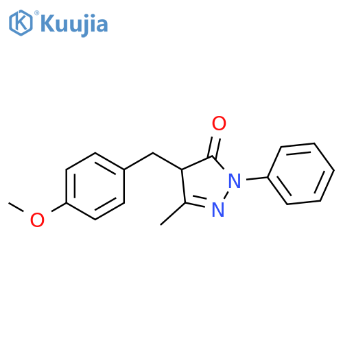 3H-Pyrazol-3-one,2,4-dihydro-4-[(4-methoxyphenyl)methyl]-5-methyl-2-phenyl- structure