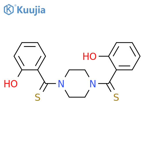 2-[4-(2-hydroxybenzenecarbothioyl)piperazine-1-carbothioyl]phenol structure