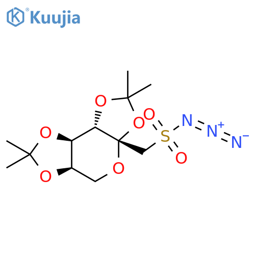 1-(Azidosulfonyl)-1-deoxy-2,3:4,5-bis-O-(1-methylethylidene)-β-D-fructopyranose structure