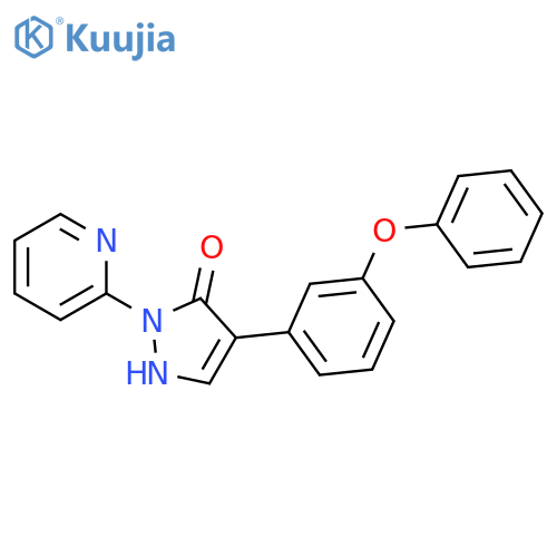 3H-Pyrazol-3-one, 1,2-dihydro-4-(3-phenoxyphenyl)-2-(2-pyridinyl)- structure