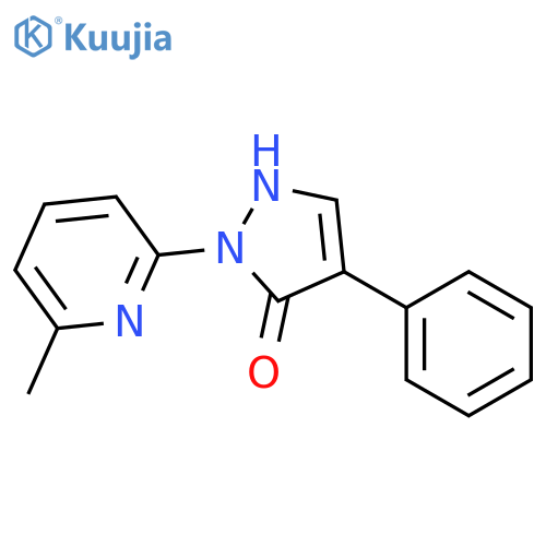 3H-Pyrazol-3-one, 1,2-dihydro-2-(6-methyl-2-pyridinyl)-4-phenyl- structure