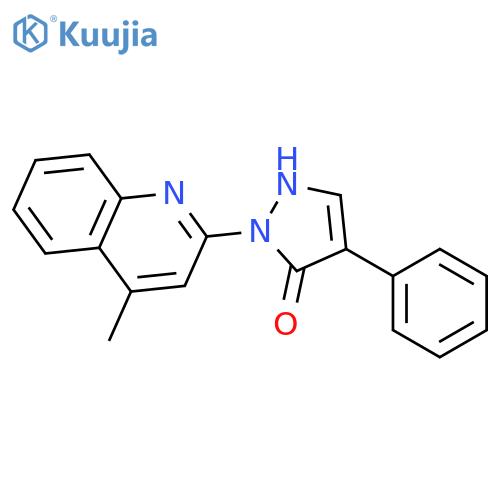 3H-Pyrazol-3-one, 1,2-dihydro-2-(4-methyl-2-quinolinyl)-4-phenyl- structure