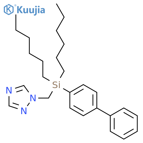 1H-1,2,4-Triazole, 1-[([1,1'-biphenyl]-4-yldihexylsilyl)methyl]- structure