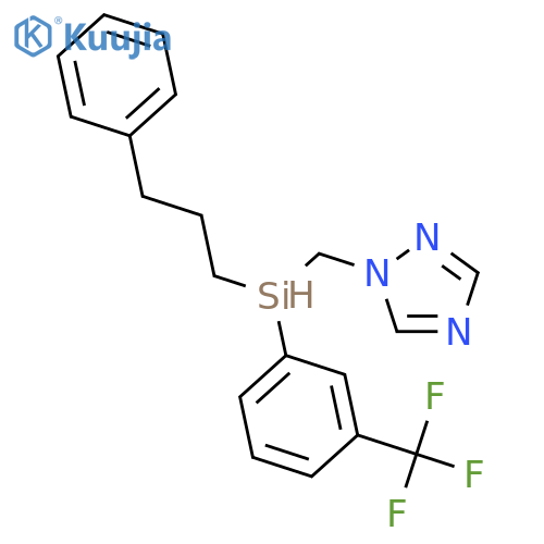 1H-1,2,4-Triazole, 1-[[phenylpropyl[3-(trifluoromethyl)phenyl]silyl]methyl]- structure