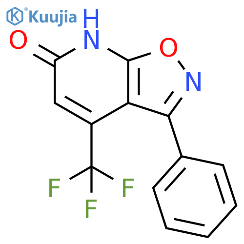 3-phenyl-4-(trifluoromethyl)-6H,7H-1,2oxazolo5,4-bpyridin-6-one structure