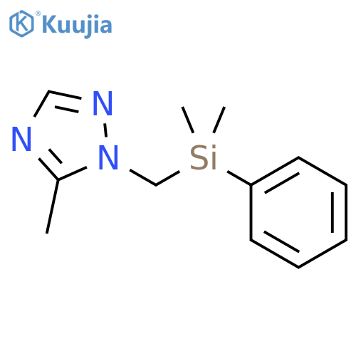 1H-1,2,4-Triazole, 1-[(dimethylphenylsilyl)methyl]-5-methyl- structure