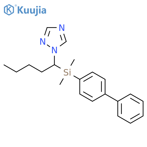 1H-1,2,4-Triazole, 1-[1-([1,1'-biphenyl]-4-yldimethylsilyl)pentyl]- structure