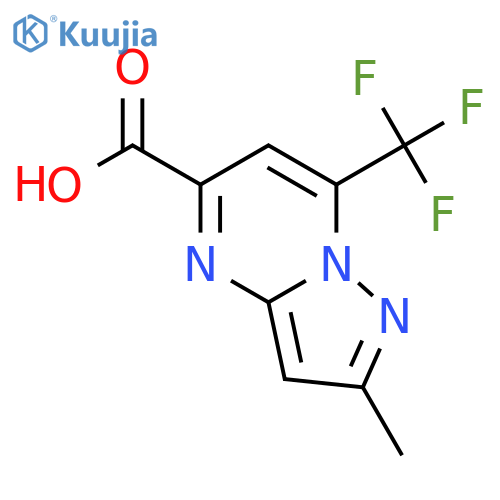 2-methyl-7-(trifluoromethyl)pyrazolo1,5-apyrimidine-5-carboxylic acid structure