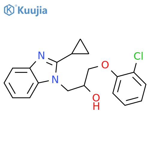 1-(2-chlorophenoxy)-3-(2-cyclopropyl-1H-1,3-benzodiazol-1-yl)propan-2-ol structure