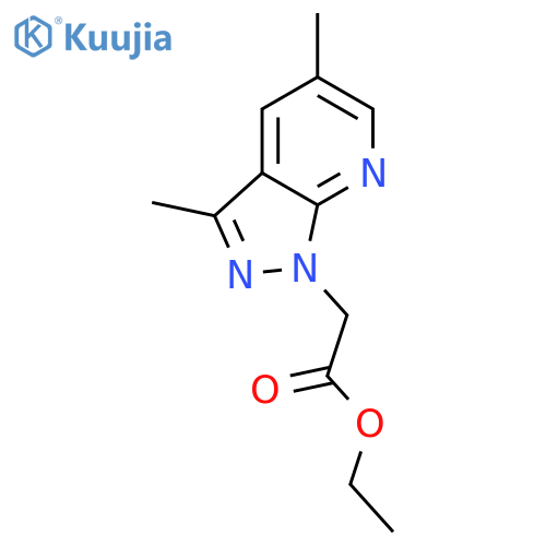 ethyl 2-{3,5-dimethyl-1H-pyrazolo3,4-bpyridin-1-yl}acetate structure