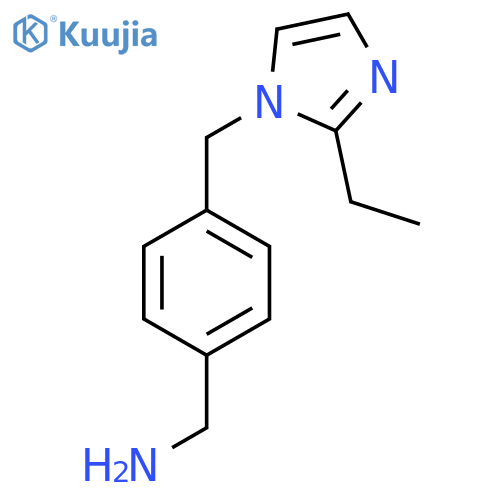{4-(2-ethyl-1H-imidazol-1-yl)methylphenyl}methanamine structure