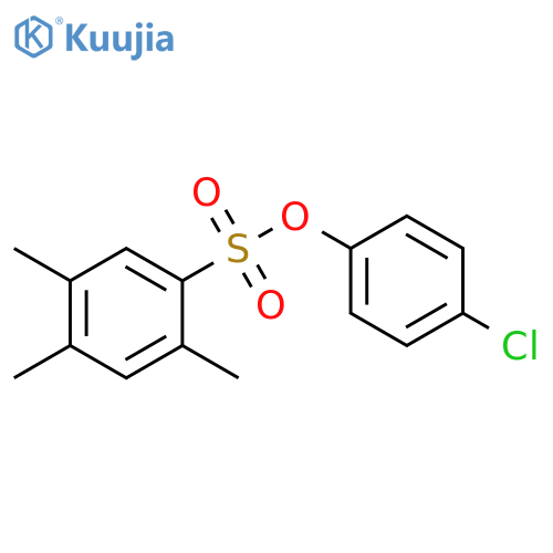 4-chlorophenyl 2,4,5-trimethylbenzene-1-sulfonate structure