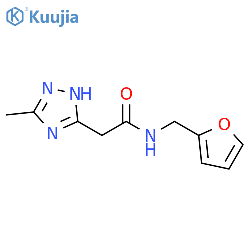 N-[(furan-2-yl)methyl]-2-(3-methyl-1H-1,2,4-triazol-5-yl)acetamide structure