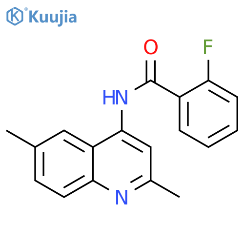 N-(2,6-dimethylquinolin-4-yl)-2-fluorobenzamide structure