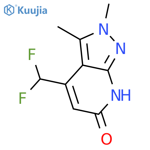 4-(difluoromethyl)-2,3-dimethyl-2H,6H,7H-pyrazolo3,4-bpyridin-6-one structure