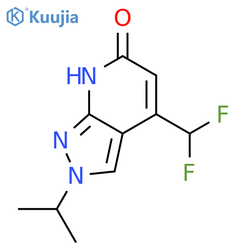 4-(difluoromethyl)-2-(propan-2-yl)-2H,6H,7H-pyrazolo3,4-bpyridin-6-one structure