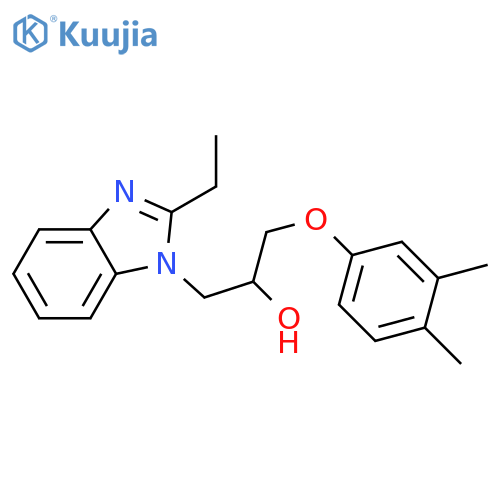 1-(3,4-dimethylphenoxy)-3-(2-ethyl-1H-1,3-benzodiazol-1-yl)propan-2-ol structure