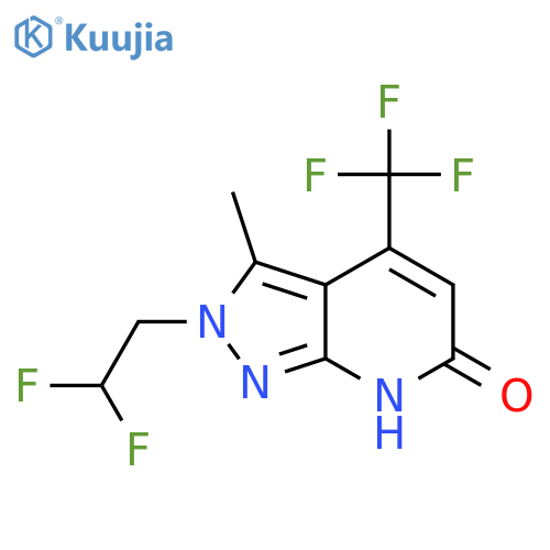 2-(2,2-difluoroethyl)-3-methyl-4-(trifluoromethyl)-2H,6H,7H-pyrazolo3,4-bpyridin-6-one structure