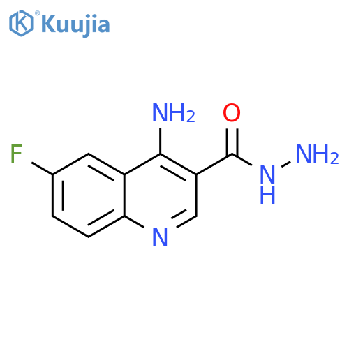 4-amino-6-fluoroquinoline-3-carbohydrazide structure