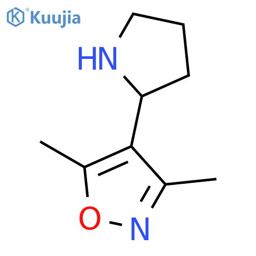 3,5-Dimethyl-4-pyrrolidin-2-ylisoxazole structure