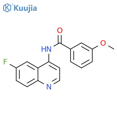N-(6-fluoroquinolin-4-yl)-3-methoxybenzamide structure