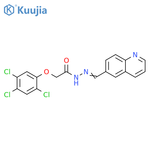 N'-[(1E)-(quinolin-6-yl)methylidene]-2-(2,4,5-trichlorophenoxy)acetohydrazide structure