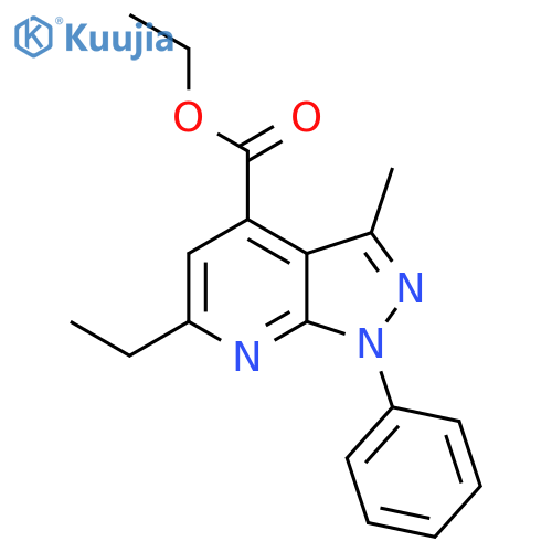 ethyl 6-ethyl-3-methyl-1-phenyl-1H-pyrazolo3,4-bpyridine-4-carboxylate structure