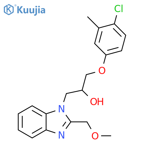 1-(4-chloro-3-methylphenoxy)-3-[2-(methoxymethyl)-1H-1,3-benzodiazol-1-yl]propan-2-ol structure