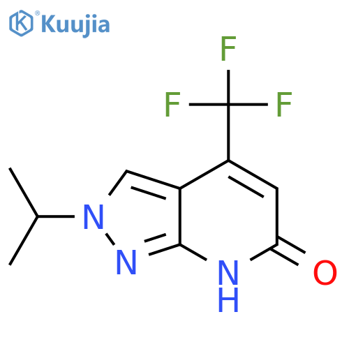 2-(propan-2-yl)-4-(trifluoromethyl)-2H,6H,7H-pyrazolo3,4-bpyridin-6-one structure