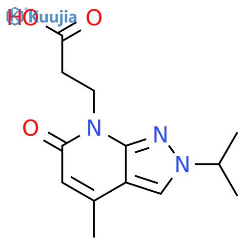 3-4-methyl-6-oxo-2-(propan-2-yl)-2H,6H,7H-pyrazolo3,4-bpyridin-7-ylpropanoic acid structure