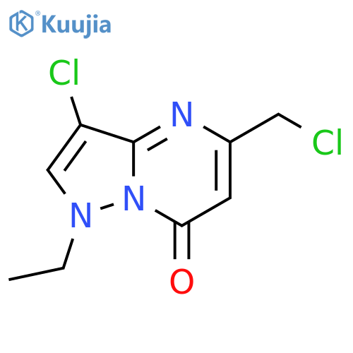 3-Chloro-5-(chloromethyl)-1-ethylpyrazolo[1,5-a]pyrimidin-7(1H)-one structure