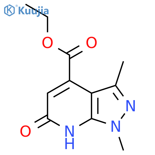 ethyl 1,3-dimethyl-6-oxo-1H,6H,7H-pyrazolo3,4-bpyridine-4-carboxylate structure